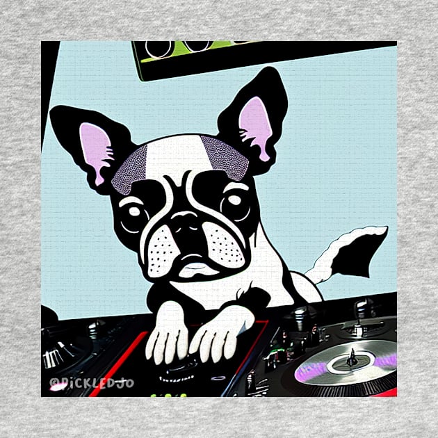 Boston Terrier DJ by Pickledjo